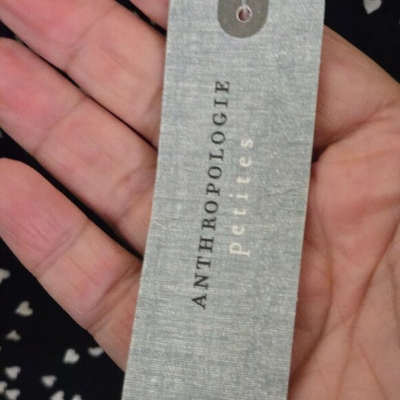 Anthropologie NWT Juliette Knee Length Dress Black White Heart Starburts Size Lp - Picture 12 of 14